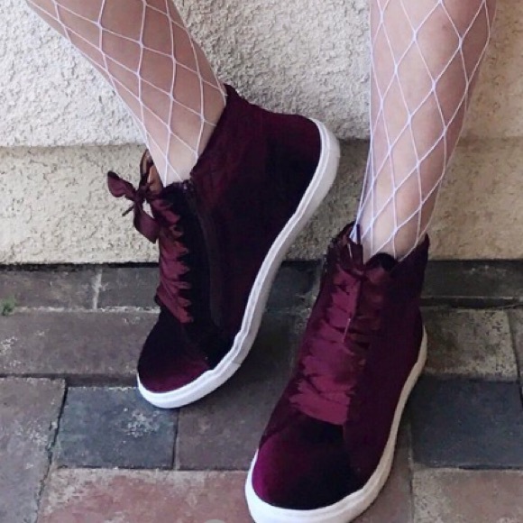 Steve Madden Shoes - Steve Madden Purple Velvet Endira Sneakers
